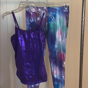 galaxy leggings and tank top - hiphop